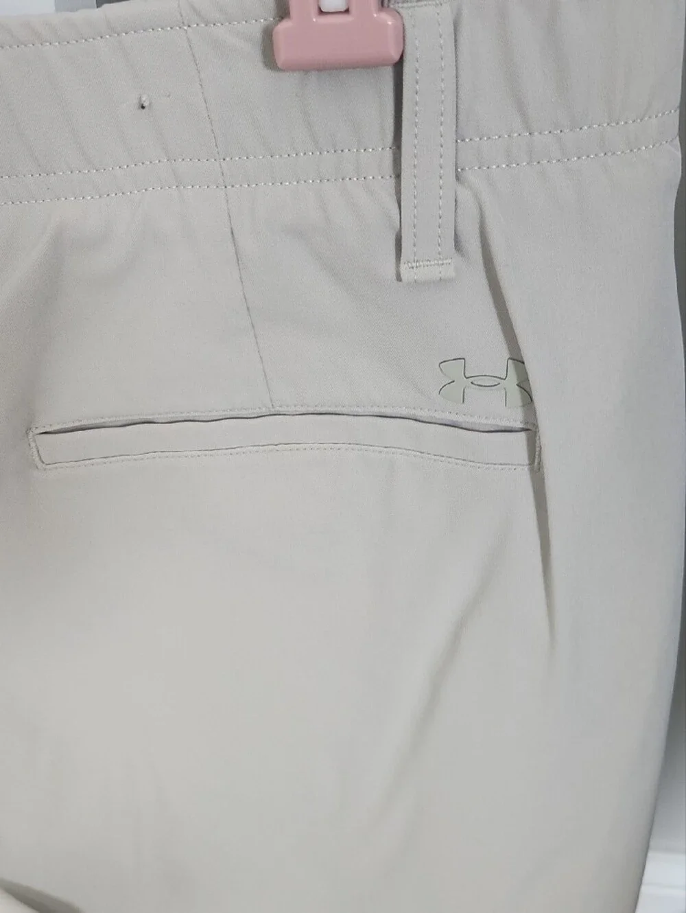 Under Armour Light Beige Flat Front Performance Shorts